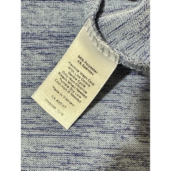 T by Talbots Small blue 3/4 sleeve pullover V-neck tunic sweatshirt - Picture 4 of 6